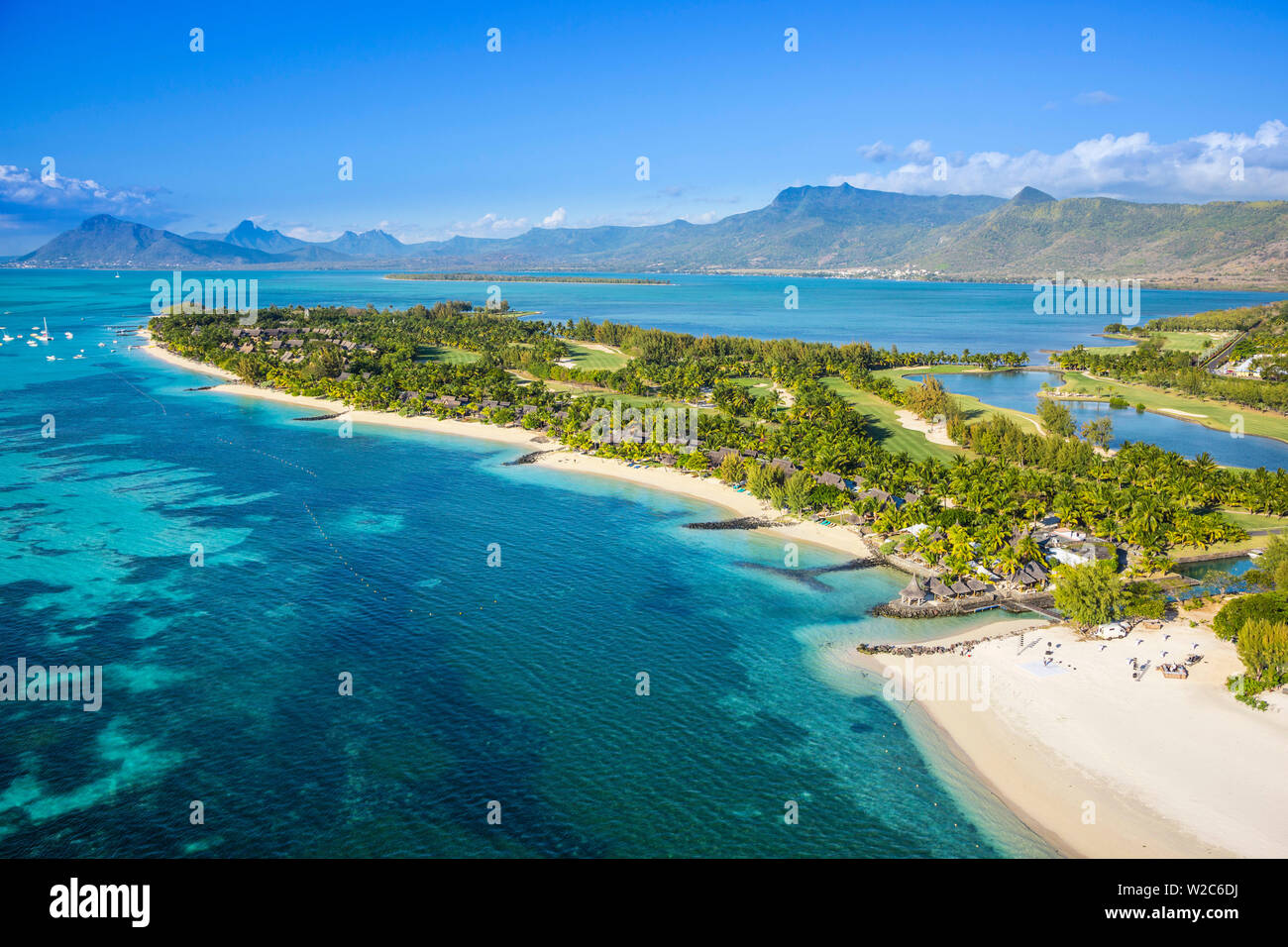 Beachcomber Paradis Hotel, Le Morne Brabant Halbinsel, Black River (Riviere Noire), Westküste Mauritius Stockfoto