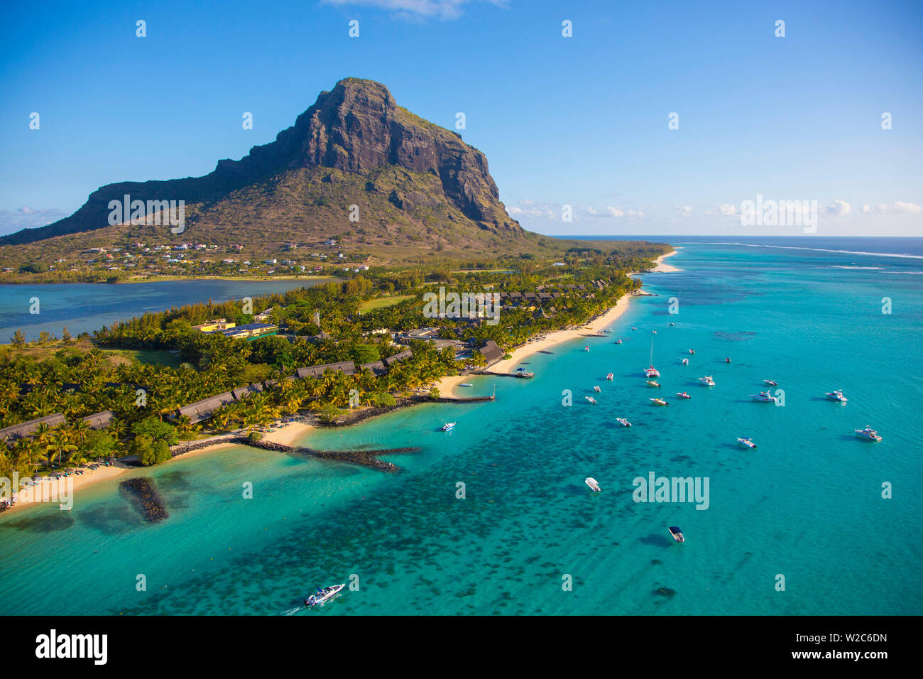Halbinsel Le Morne Brabant, Black River (Riviere Noire), Westküste Mauritius Stockfoto