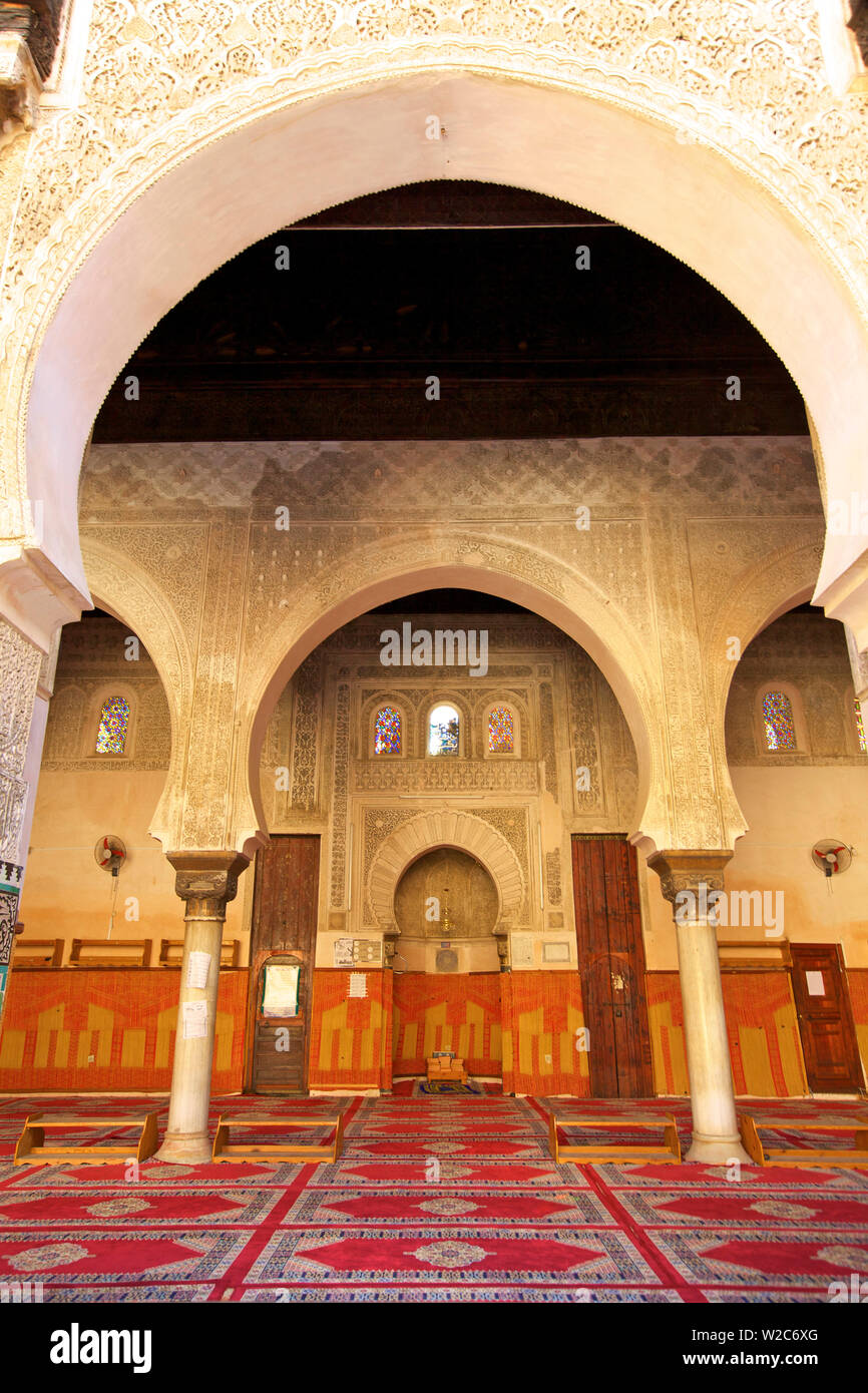 Bou Inania Medersa, Fez, Marokko, Nordafrika Stockfoto