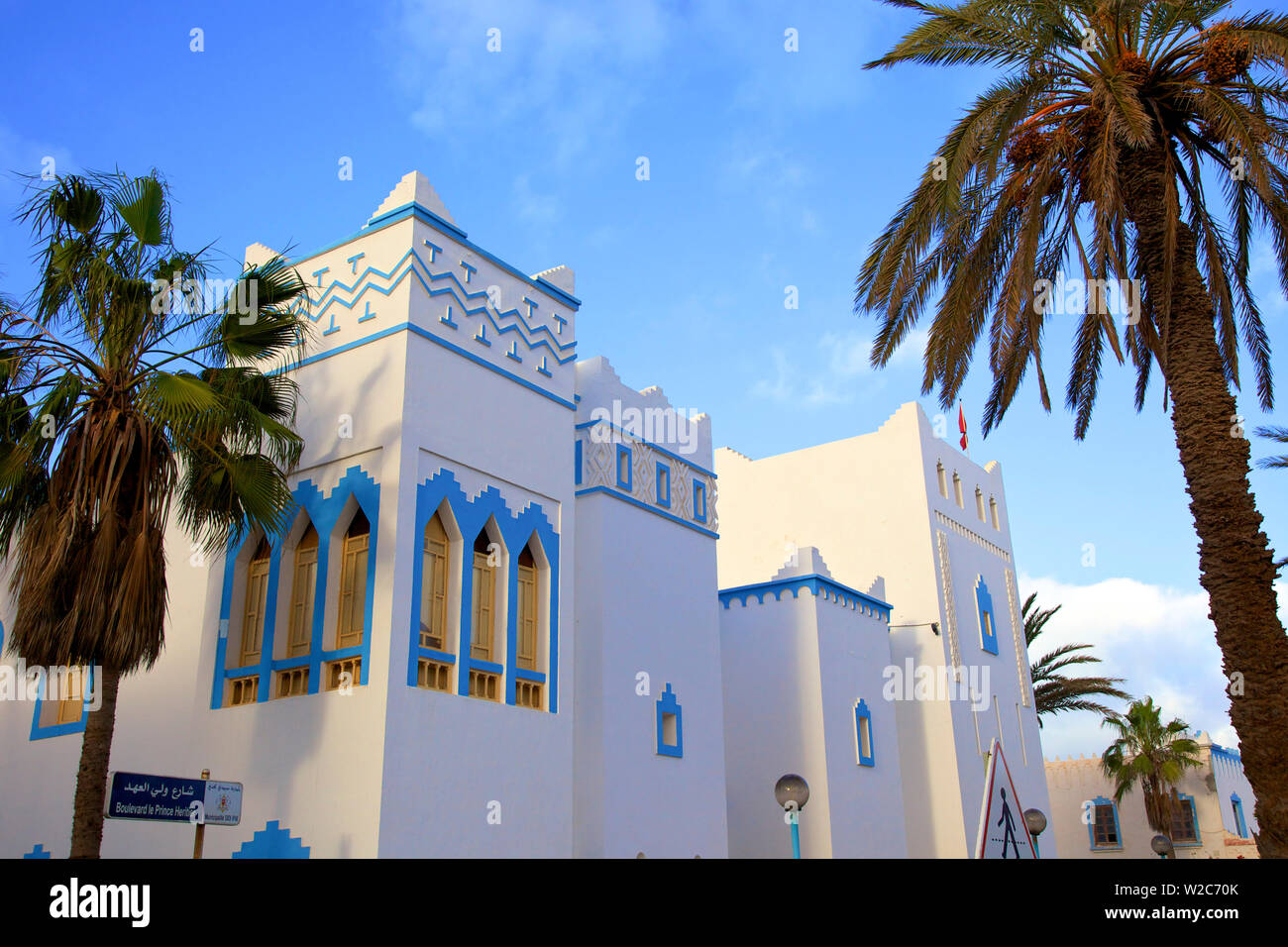 Art-Deco-Architektur, Sidi Ifni, Marokko, Nordafrika Stockfoto