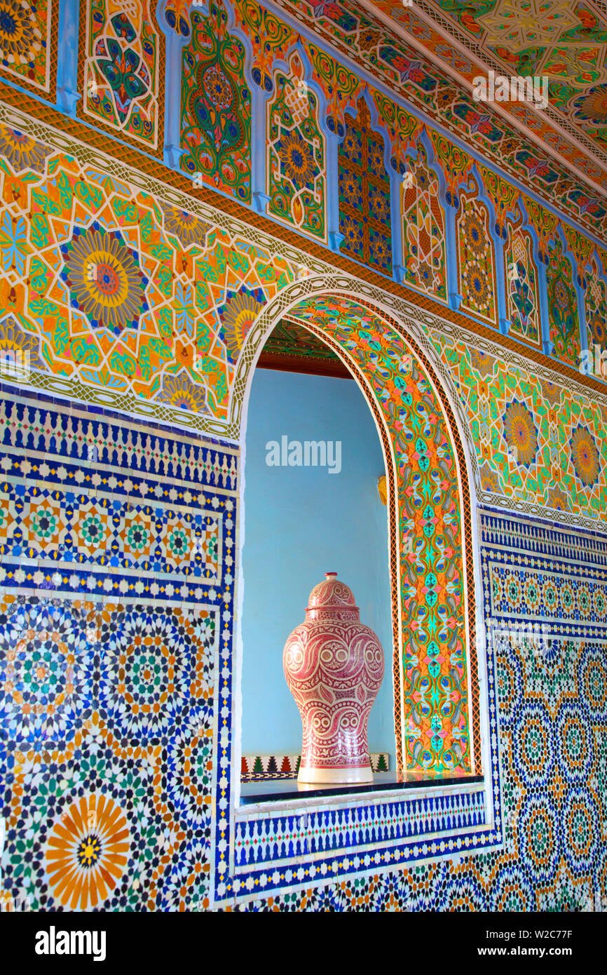 Interieur-Details von Continental Hotel, Tanger, Marokko, Nordafrika Stockfoto