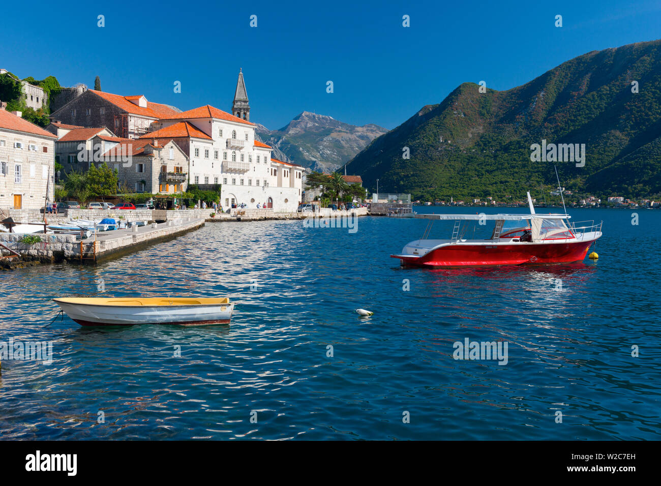 Montenegro, Bucht von Kotor, Perast Stockfoto