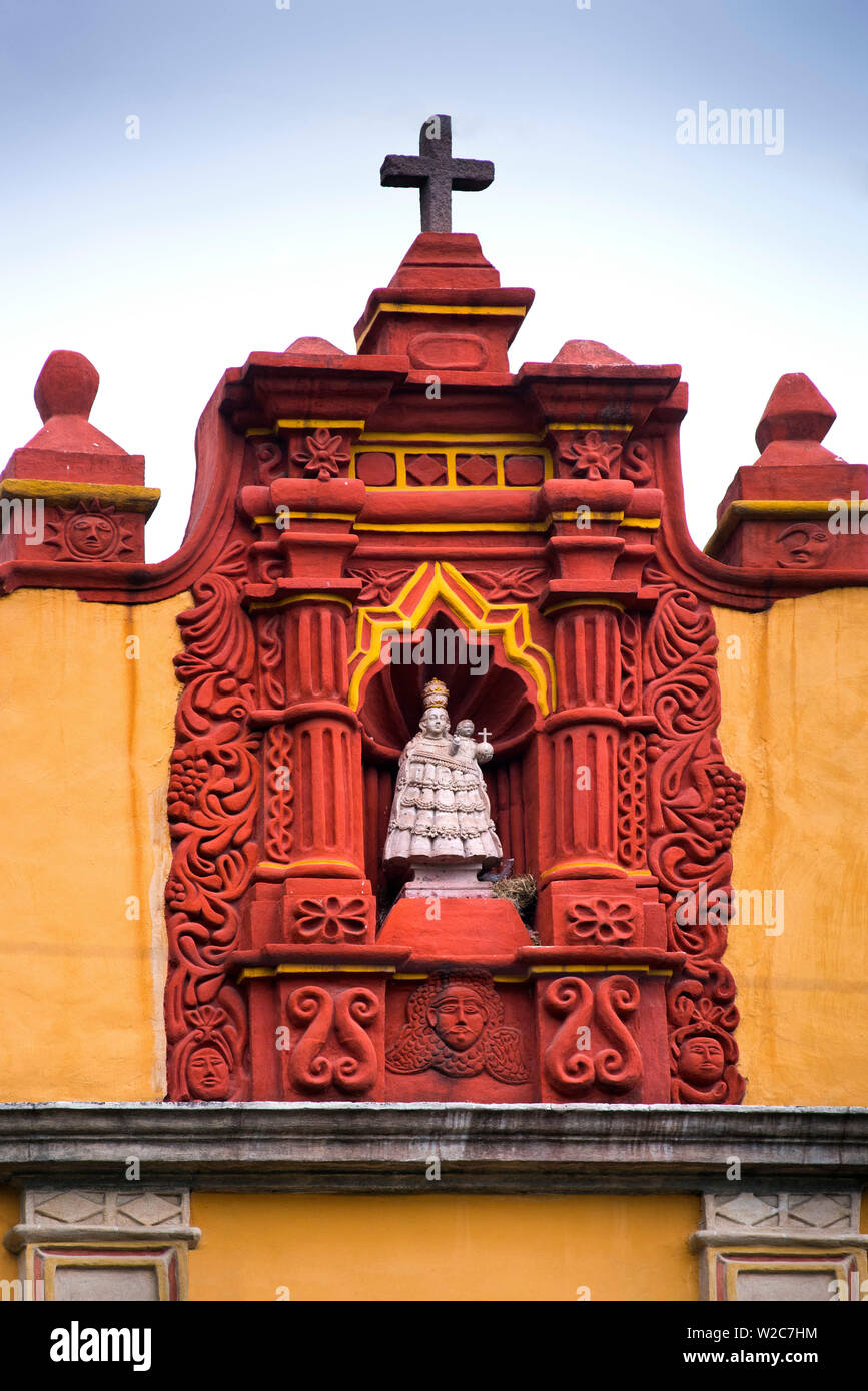 Mexiko, Mexiko City, San Angel, der historische Bezirk/Nachbarschaft, historischen Gebäude gegenüber vom Plaza del Carmen, plateresken Stil, barocke Stockfoto