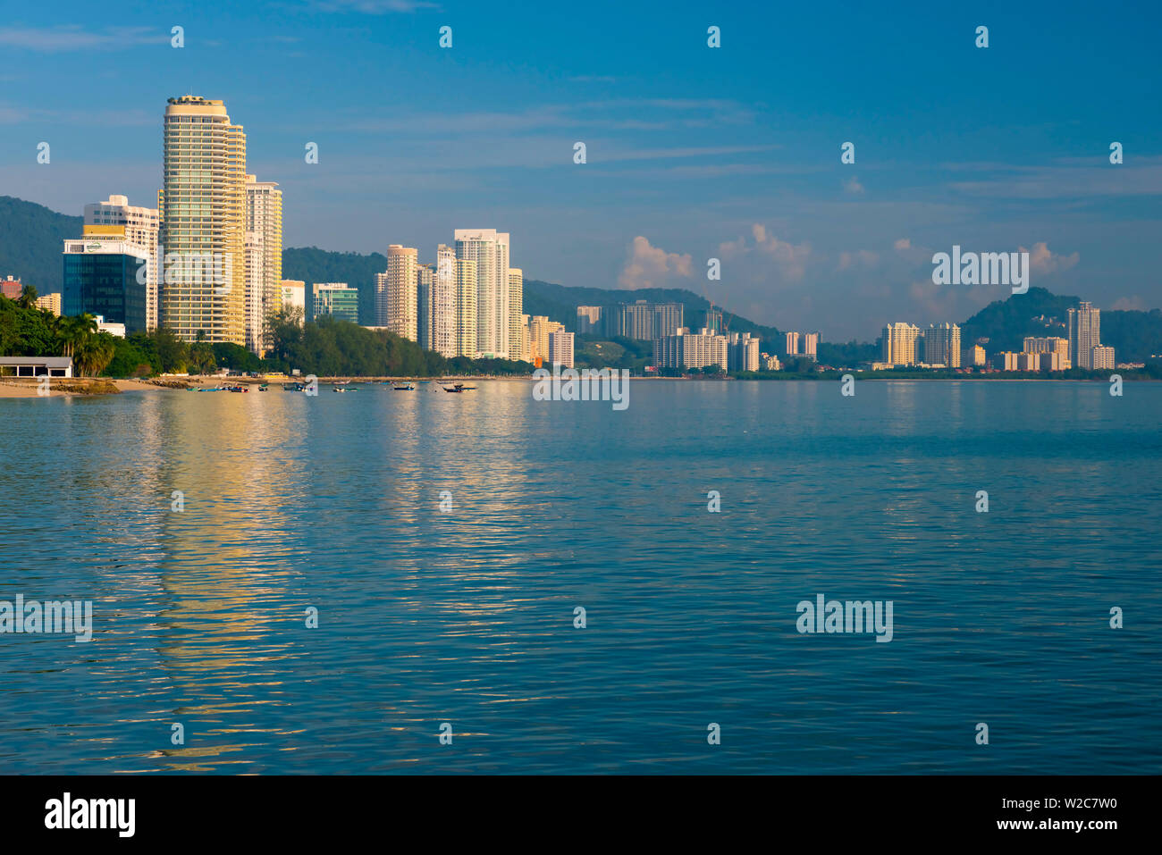 Malaysia, Penang, Georgetown, moderne Skyline Stockfoto