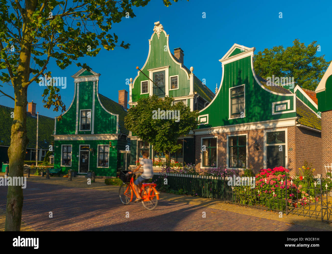 Niederlande, Nordholland, Zaandam, Zaanse Schans, Teil der Europäischen Route der Industriekultur Stockfoto