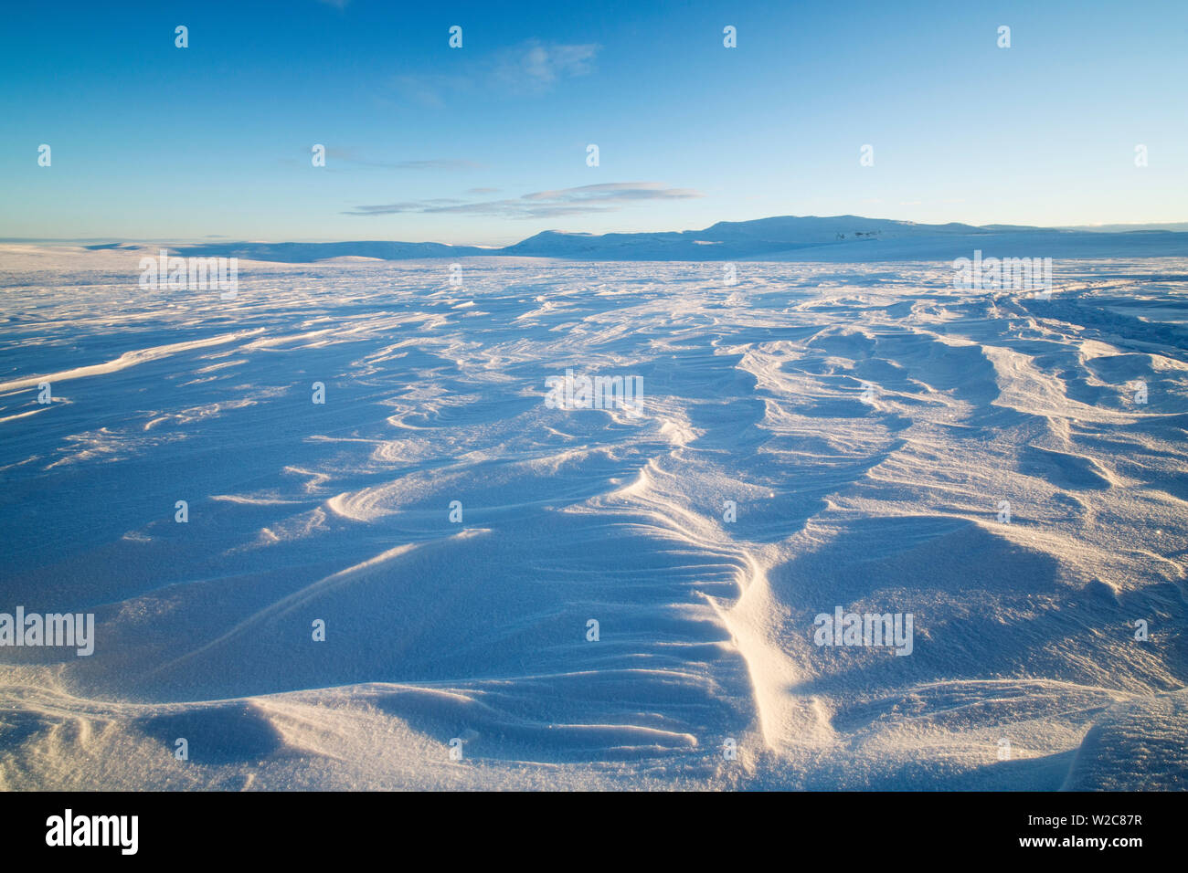 Winterlandschaft, Lyngen Alpen, Troms, Norwegen Stockfoto