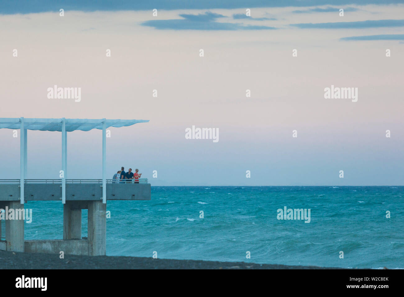 Neuseeland, Nordinsel, Napier, Hawkes Bay Waterfront pier Stockfoto
