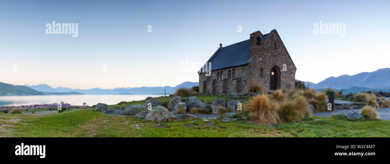 Kirche des Guten Hirten, Lake Tekapo, Mackenzie Country, Canterbury, Südinsel, Neuseeland Stockfoto