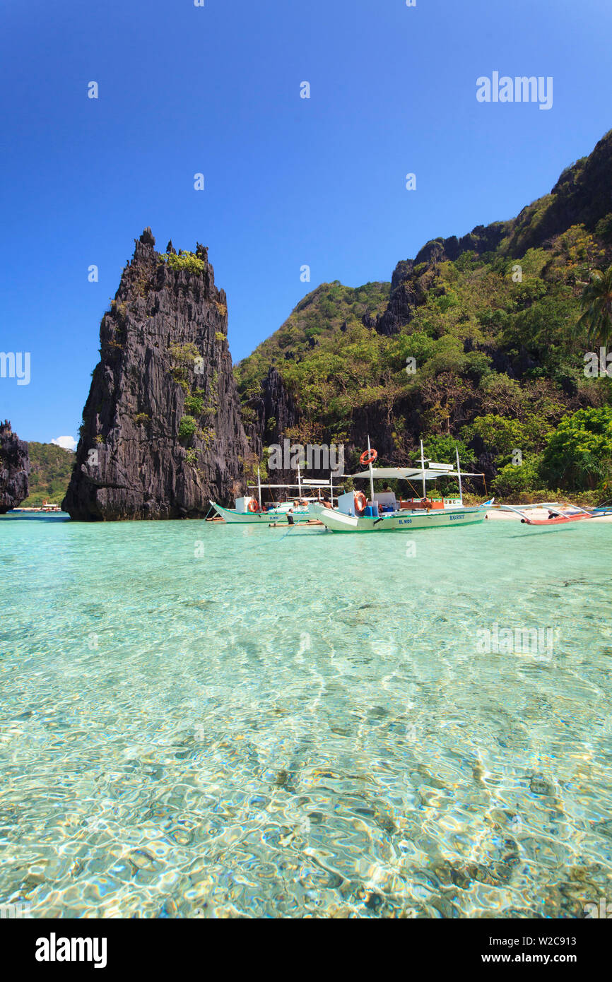 Philippinen, Palawan, El Nido, Matinloc Island, versteckten Lagune Stockfoto Philippinen, Palawan, El Nido, Matinloc Island, versteckten Lagune Stockfoto