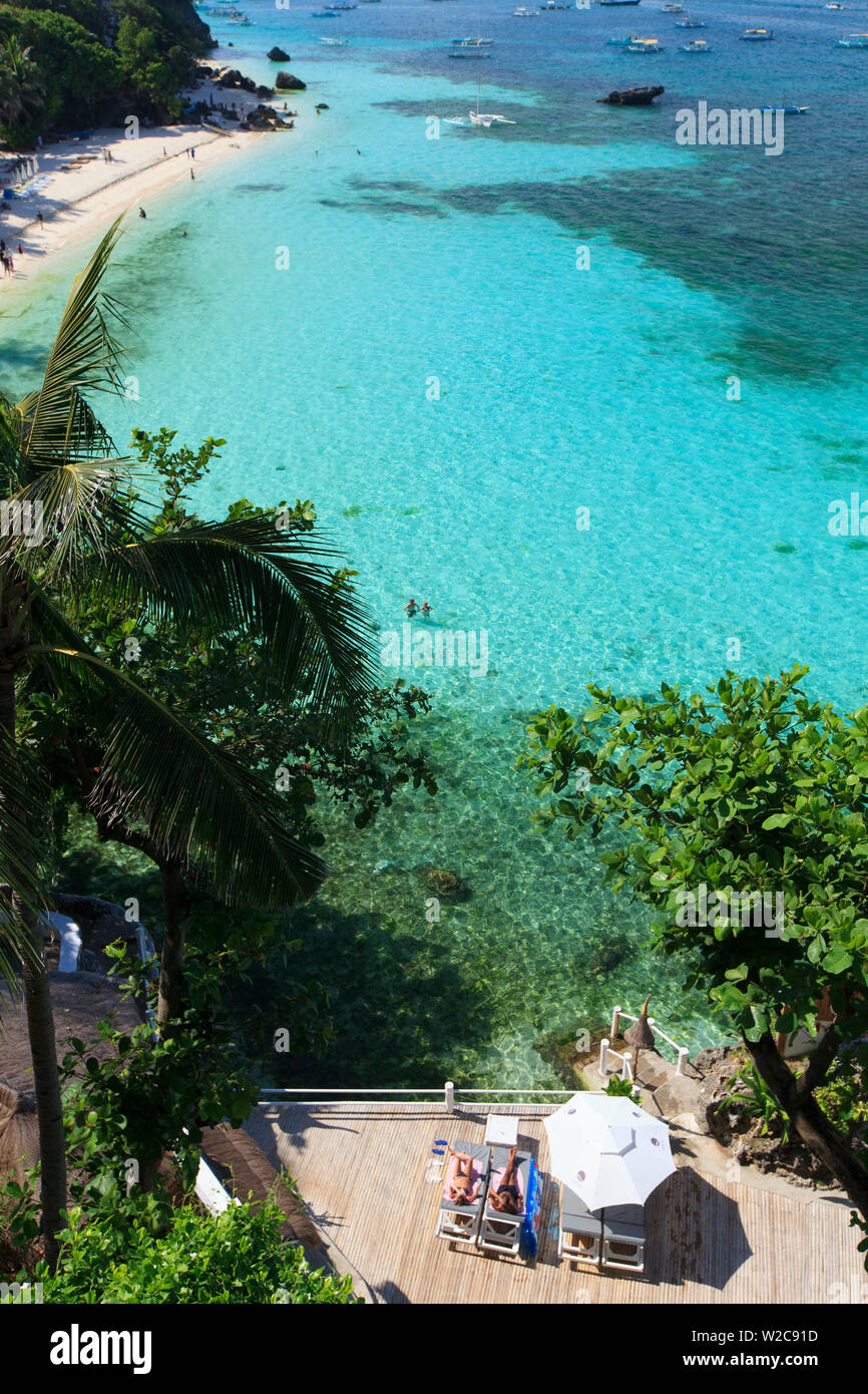 Philippinen, Visayas, Boracay Island, Diniwid Beach Stockfoto