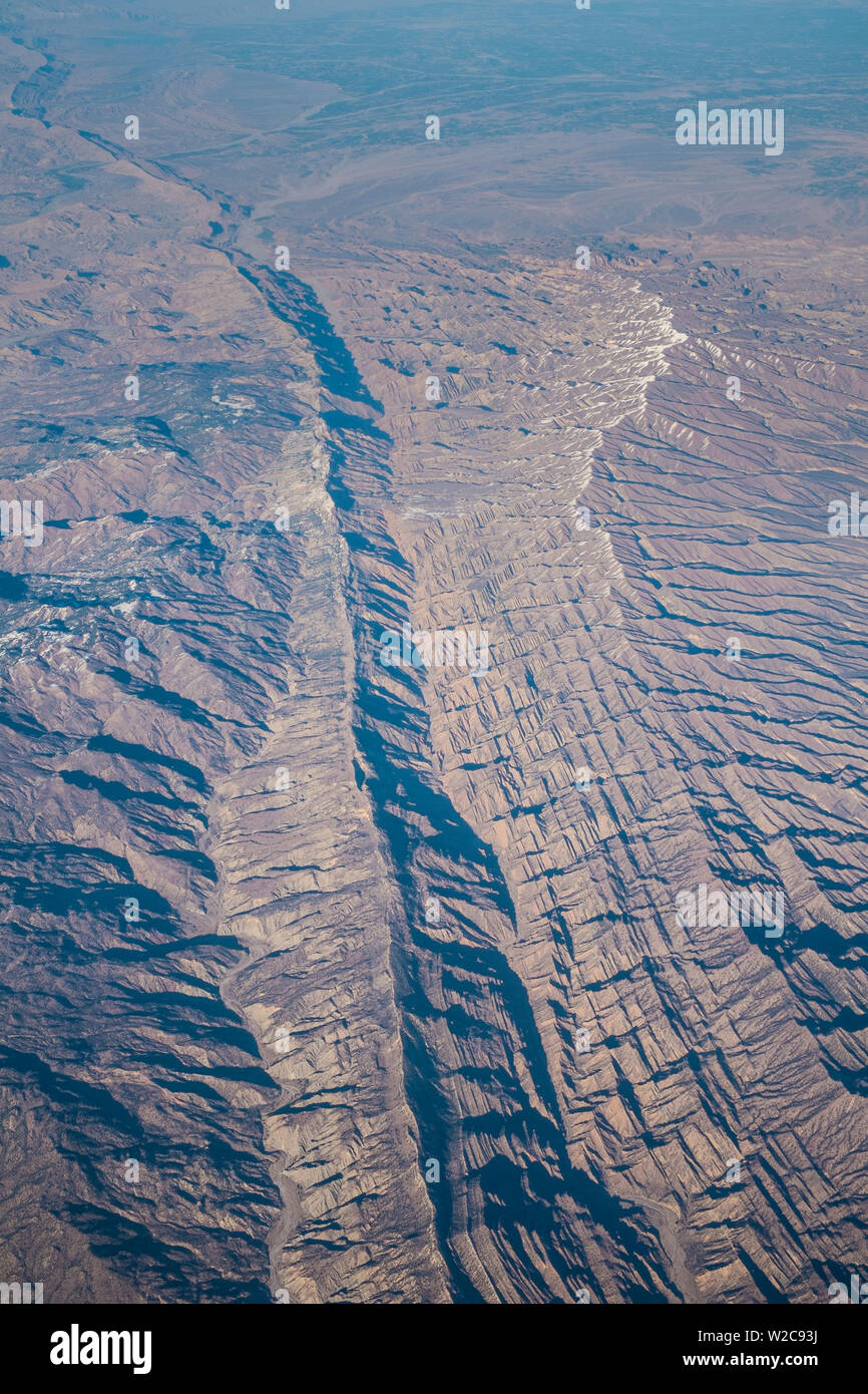 Luftaufnahme über den Sulaiman, North West Pakistan Stockfoto