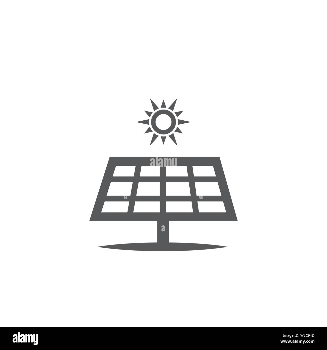 Solar Panel vektor Symbol auf weißem Hintergrund Stock Vektor