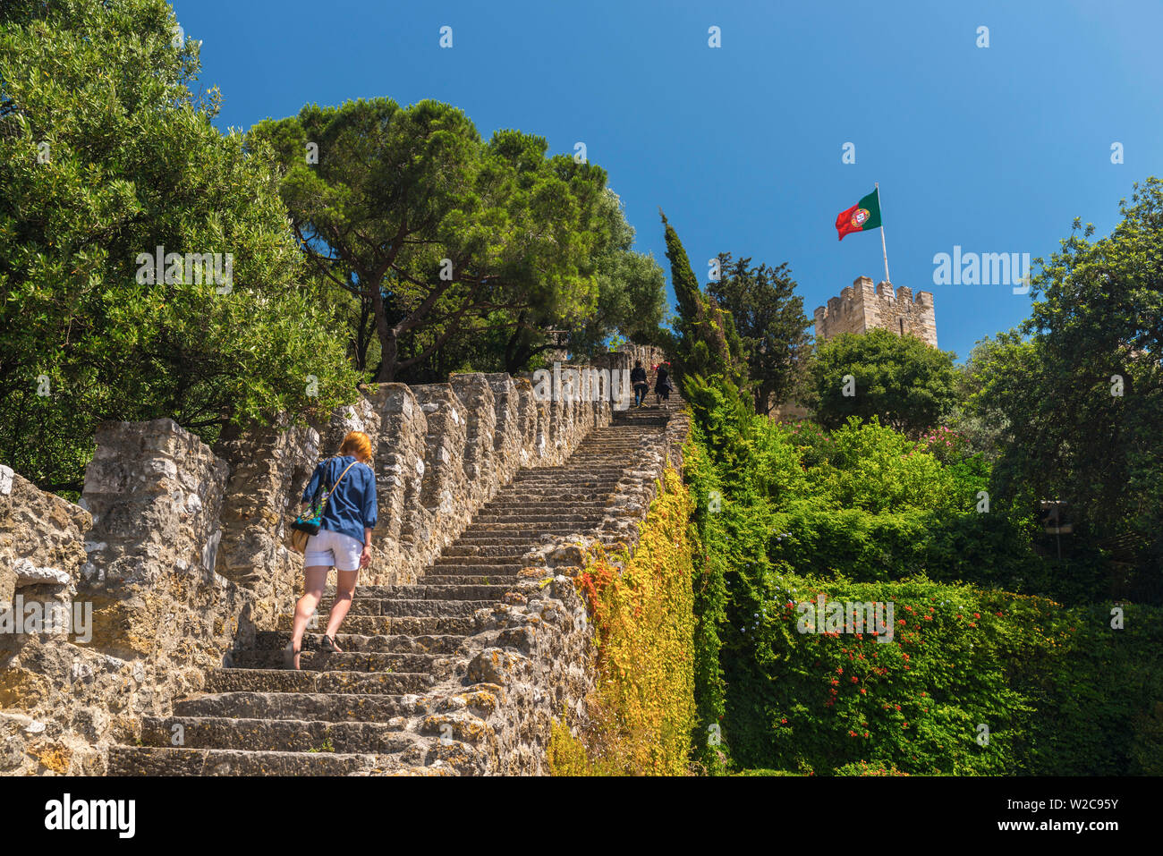 Portugal, Lissabon, Alfama, Castelo de Sao Jorge Stockfoto