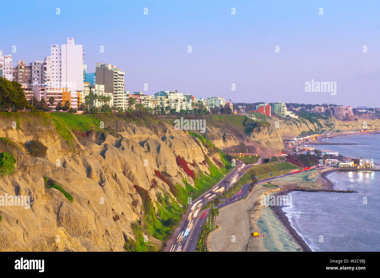 Peru, Lima, Pacific Klippen, Costa Verde, Miraflores, Pan-American Highway Stockfoto