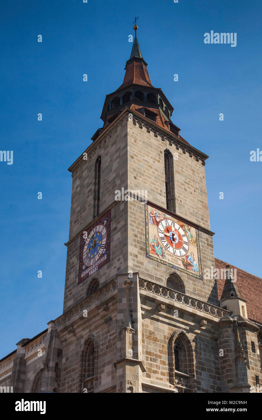Rumänien, Siebenbürgen, Brasov, Schwarze Kirche, morgen Stockfoto