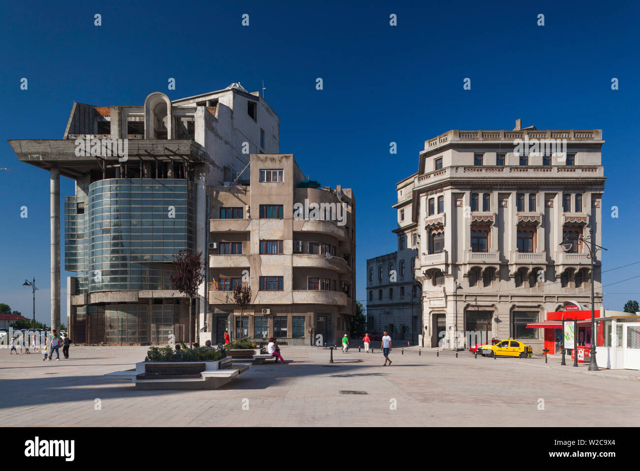 Rumänien, Schwarzes Meer Küste, Constanta, Piata Ovidiu, Ovid-Platz Stockfoto