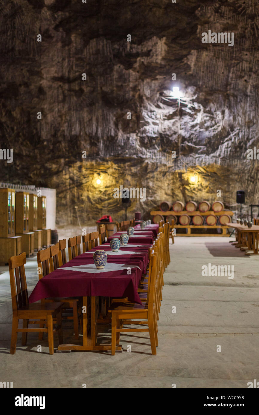 Rumänien, Siebenbürgen, Praid, Praid Salzbergwerk, Bergwerk restaurant Stockfoto