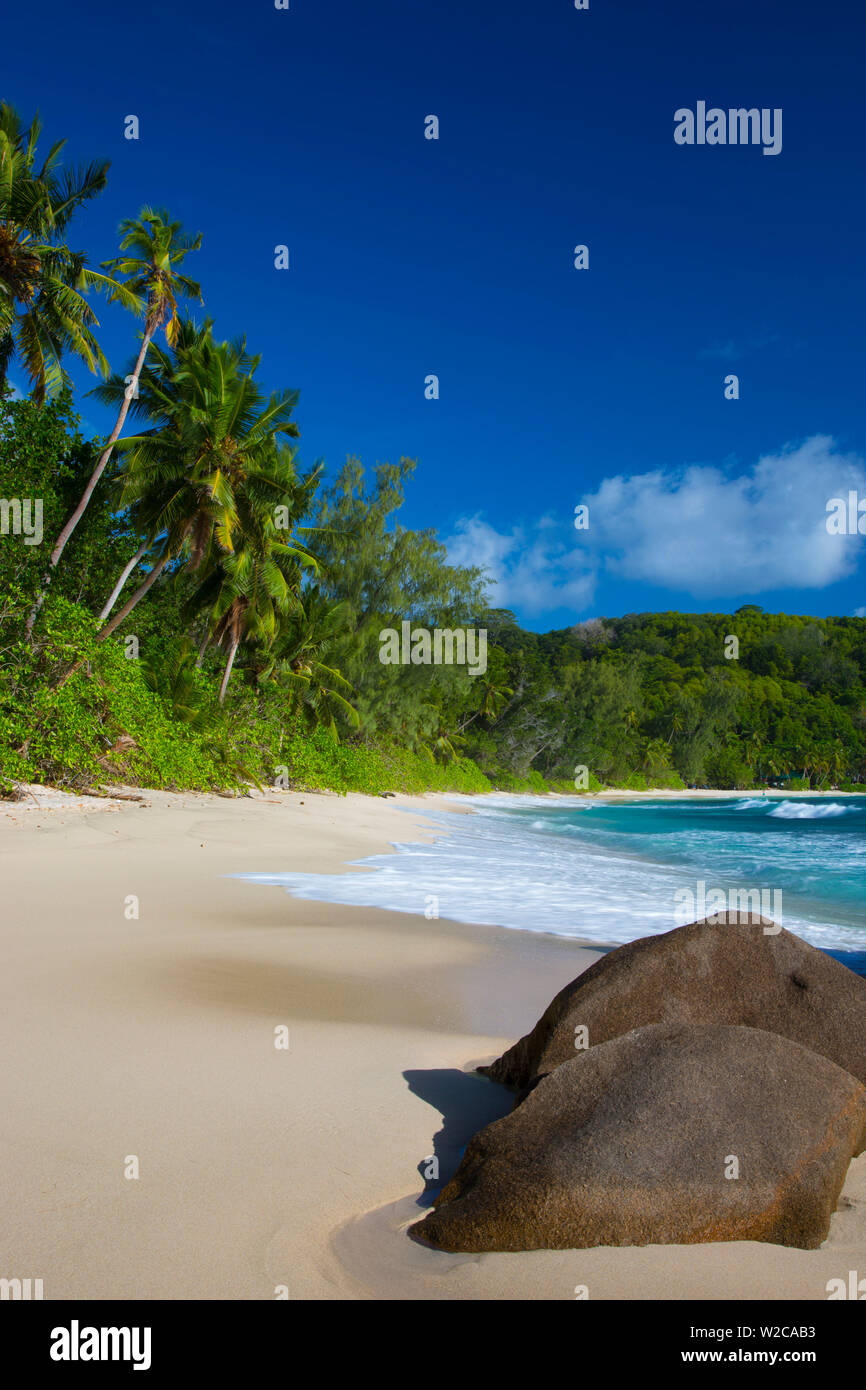 Tropischen Strand, Süden von Mahe, Seychellen Stockfoto