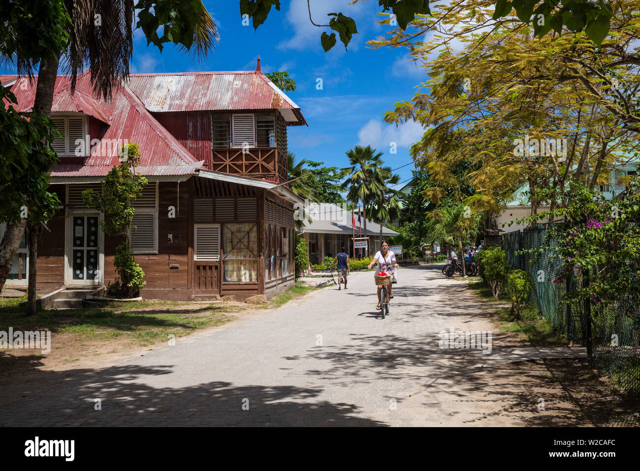 La Passe, La Digue, Seychellen Stockfoto