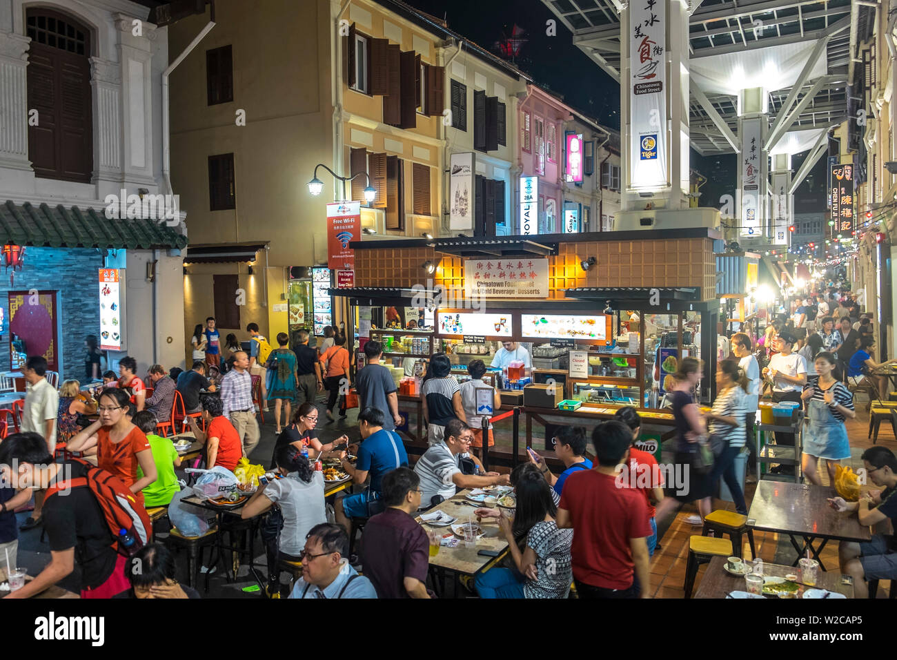 Essensstände, Chinatown, Singapur Stockfoto