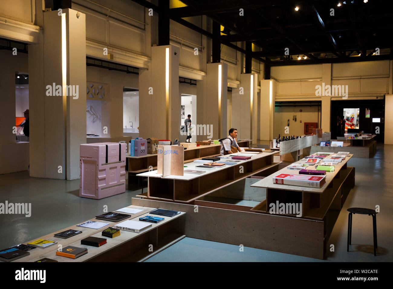 Singapur, Red Dot Design Museum, Galerie Interieur Stockfoto
