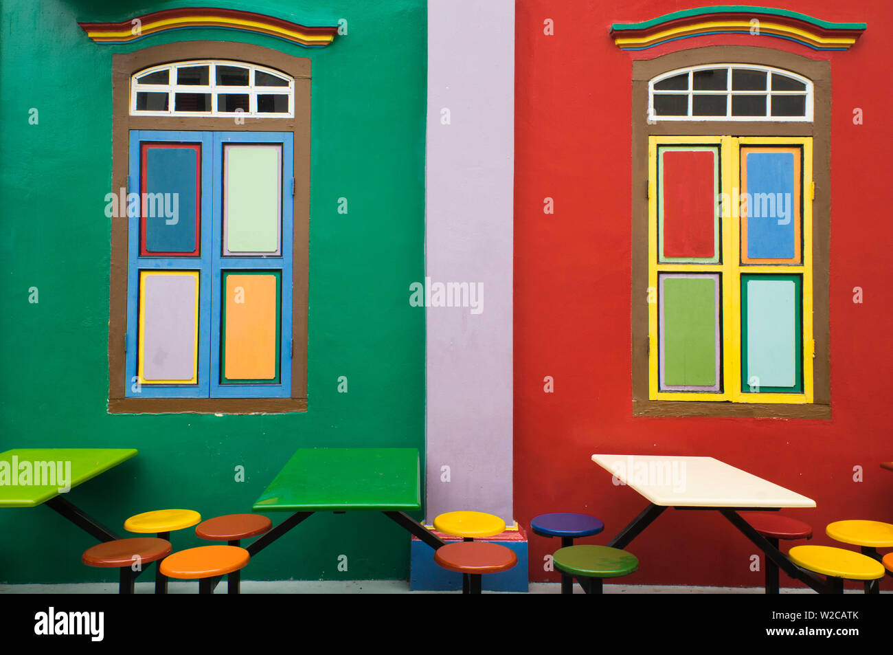 Singapur, Little India, Heritage Villa, ehemalige Heimat von Tan Teng Niah Stockfoto