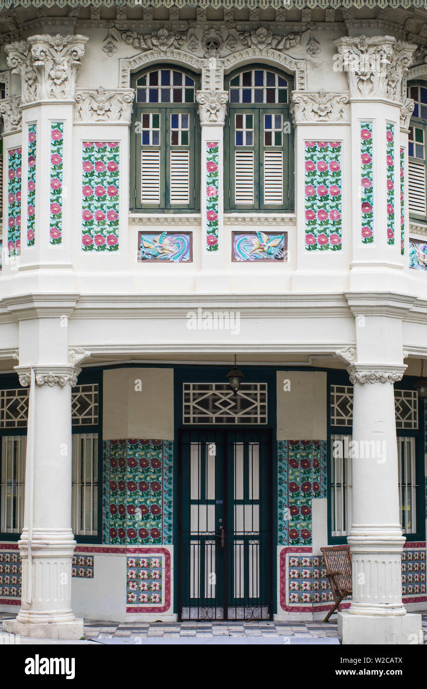 Singapur, traditionelle Shophouse Architektur Stockfoto