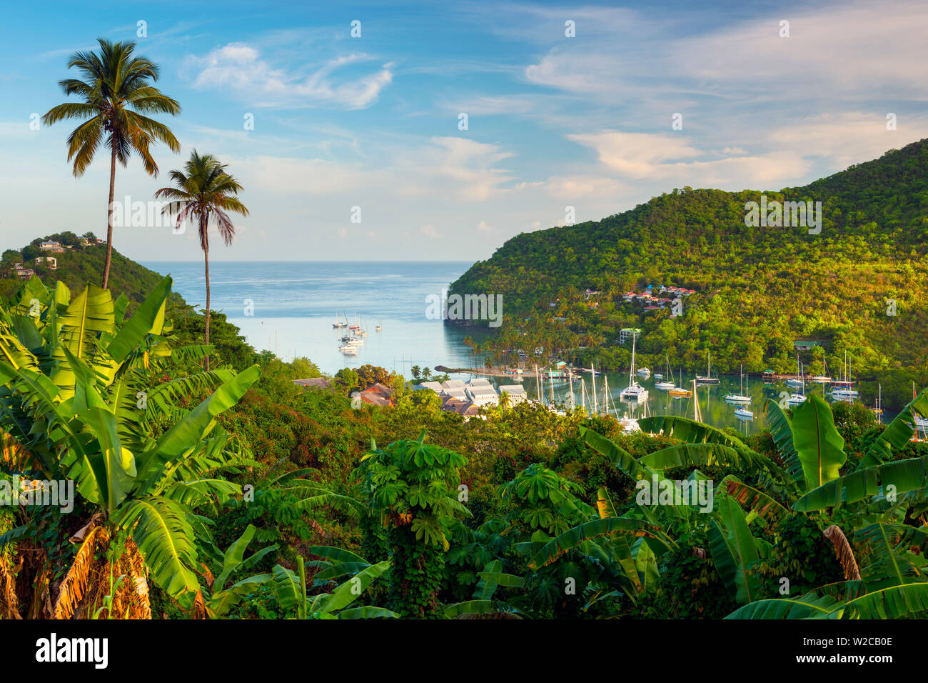 Karibik, St. Lucia, , Marigot Marigot Bay Stockfoto