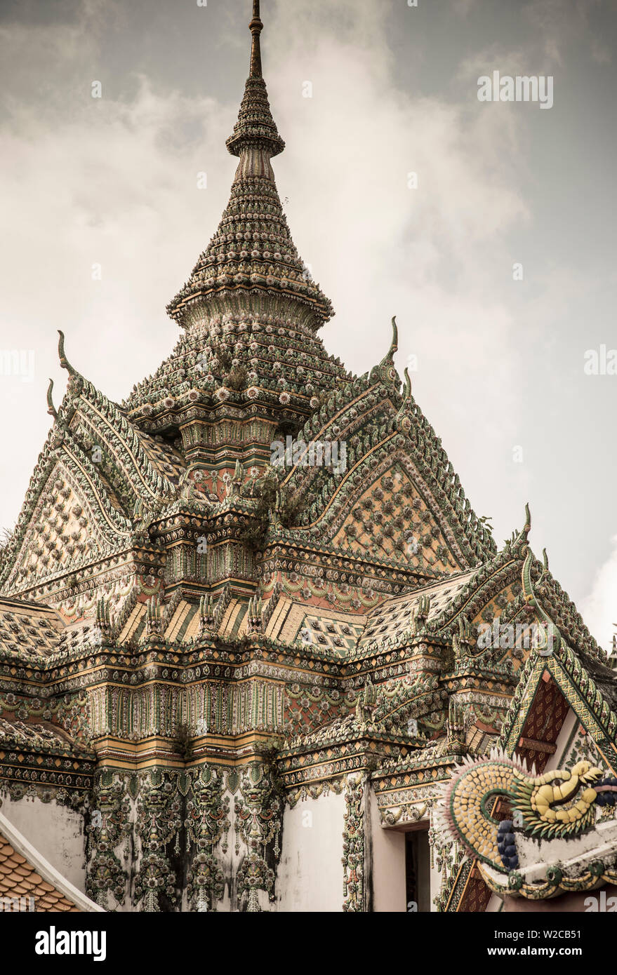 Wat Pho (Tempel des liegenden Buddha), Bangkok, Thailand Stockfoto
