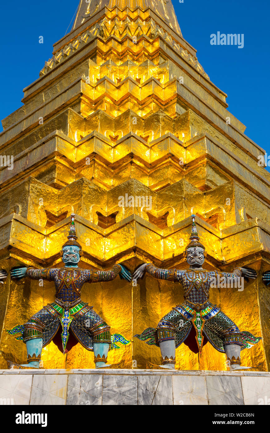 Wat Phra Kaeo (Tempel des Smaragd-Buddha), Bangkok, Thailand Stockfoto