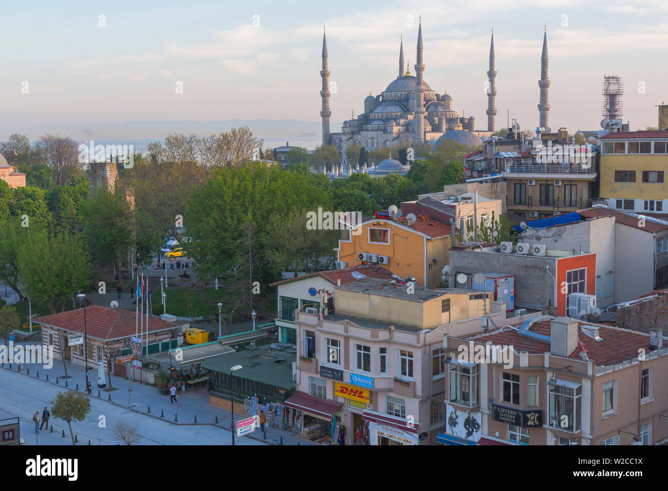 Die blaue Moschee (Sultan Ahmet Camii), Sultanahmet, Stadtbild von Istanbul, Türkei Stockfoto