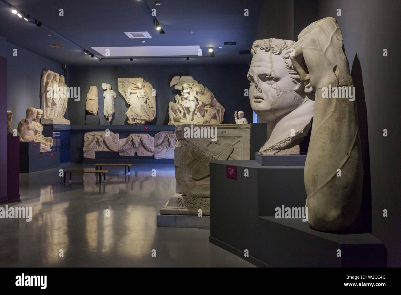 Hellenistischen Skulptur im archäologischen Museum von Ephesus, Selcuk, Provinz Izmir, Türkei Stockfoto
