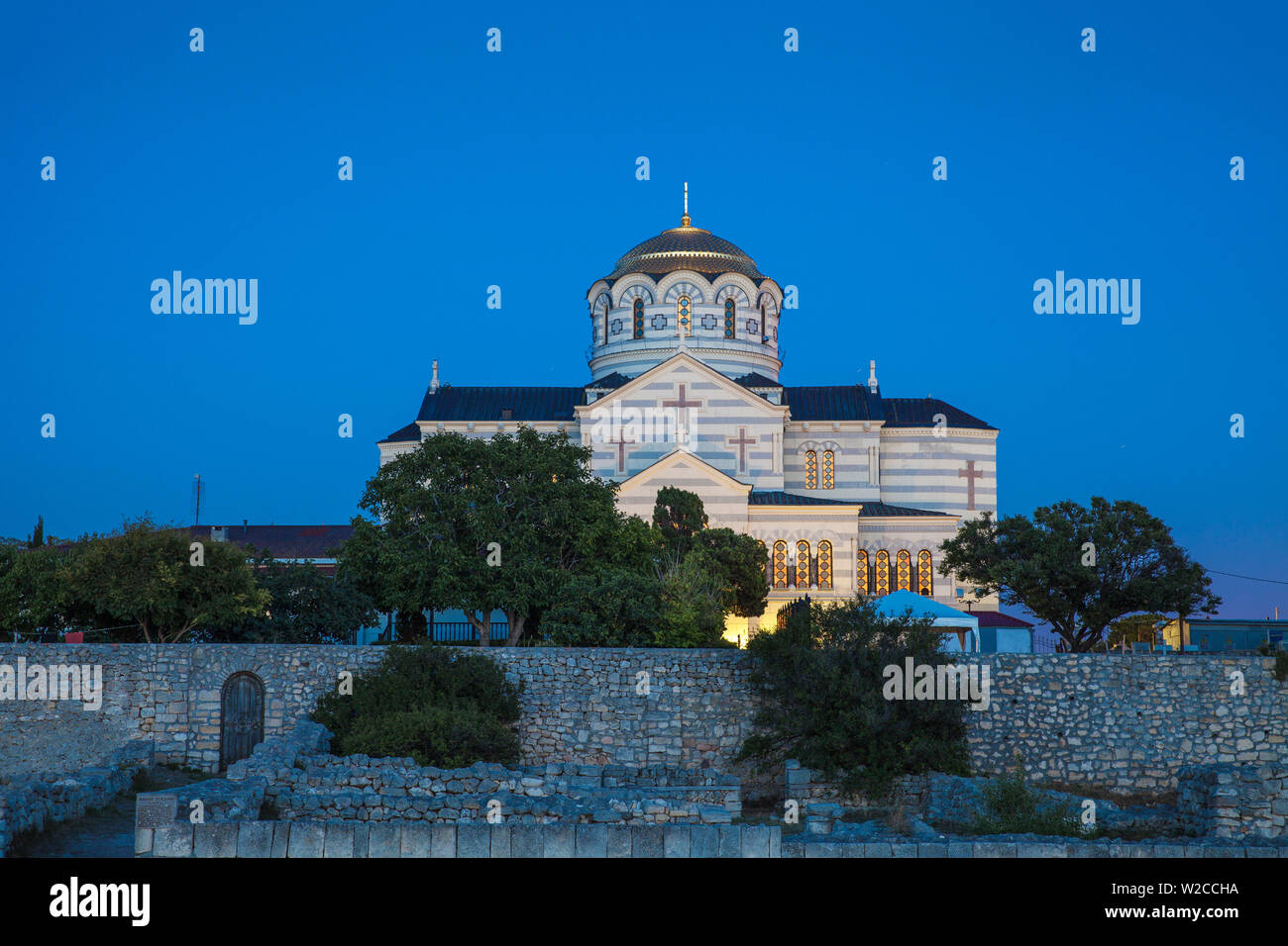 Ukraine, Krim, Sewastopol, Khersoness, St. Vladimir's Cathedral Stockfoto