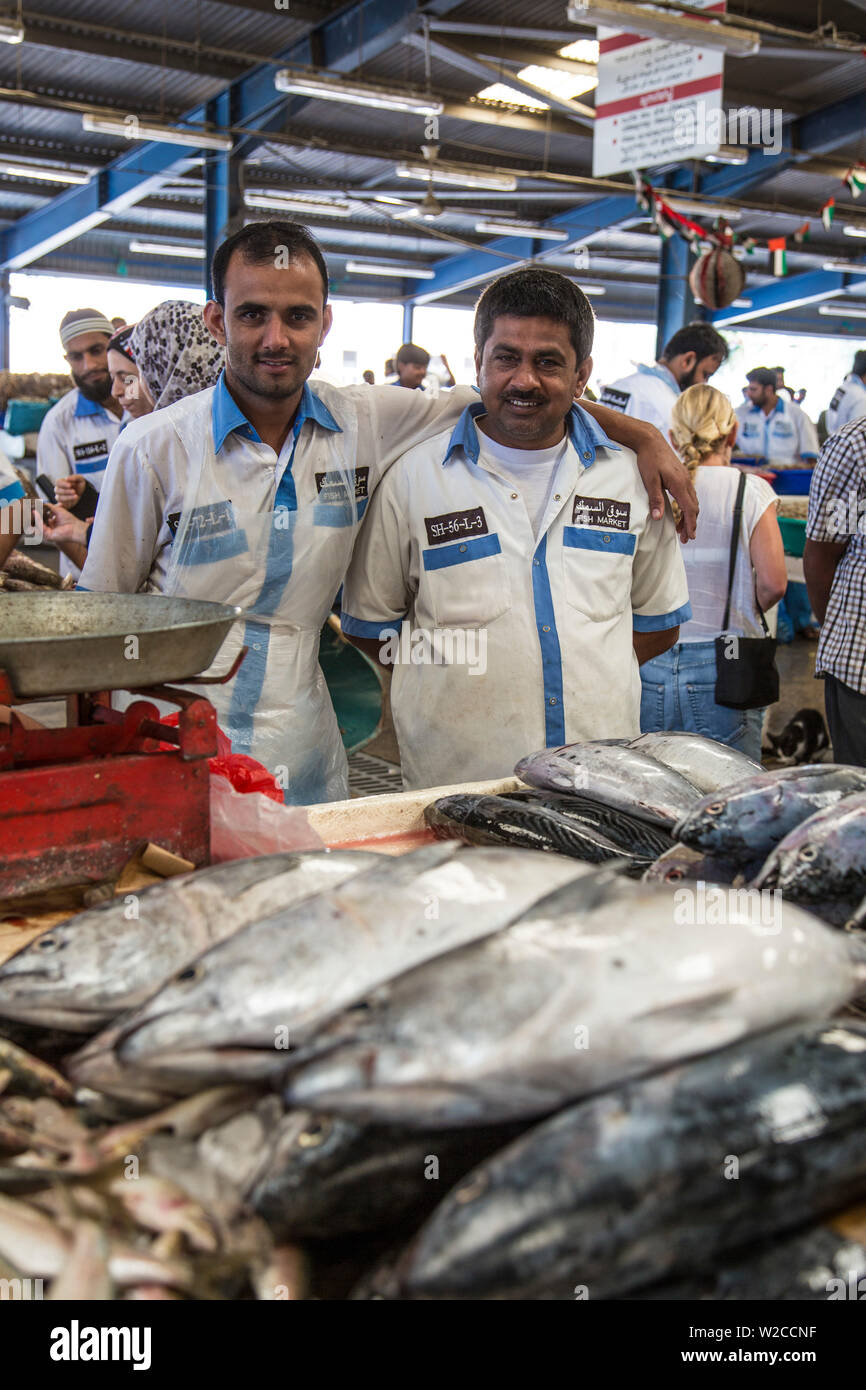 Fischmarkt, Deira, Dubai, Vereinigte Arabische Emirate Stockfoto