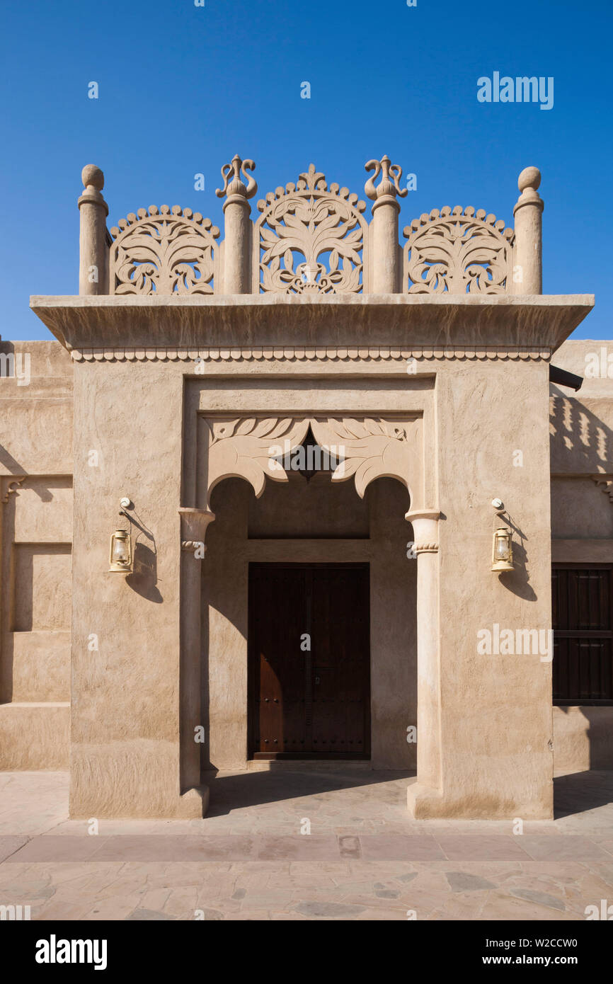 UAE, Dubai, Bur Dubai, Al Fahidi Historic District, traditionelle emiratische Architektur Stockfoto