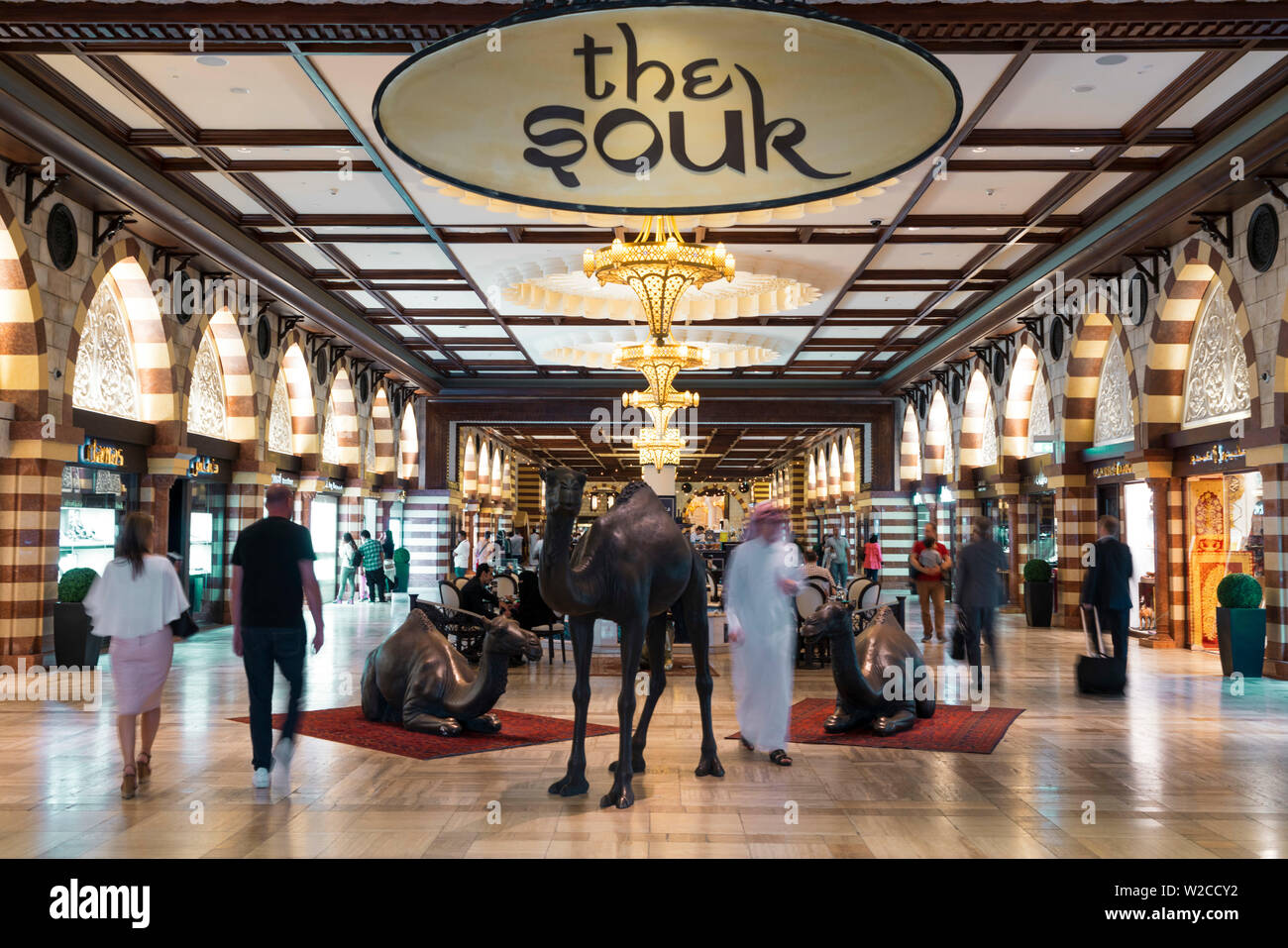 Der Souk in Dubai Shopping Mall, Burj Dubai, Dubai, VAE, Vereinigte Arabische Emirate Stockfoto