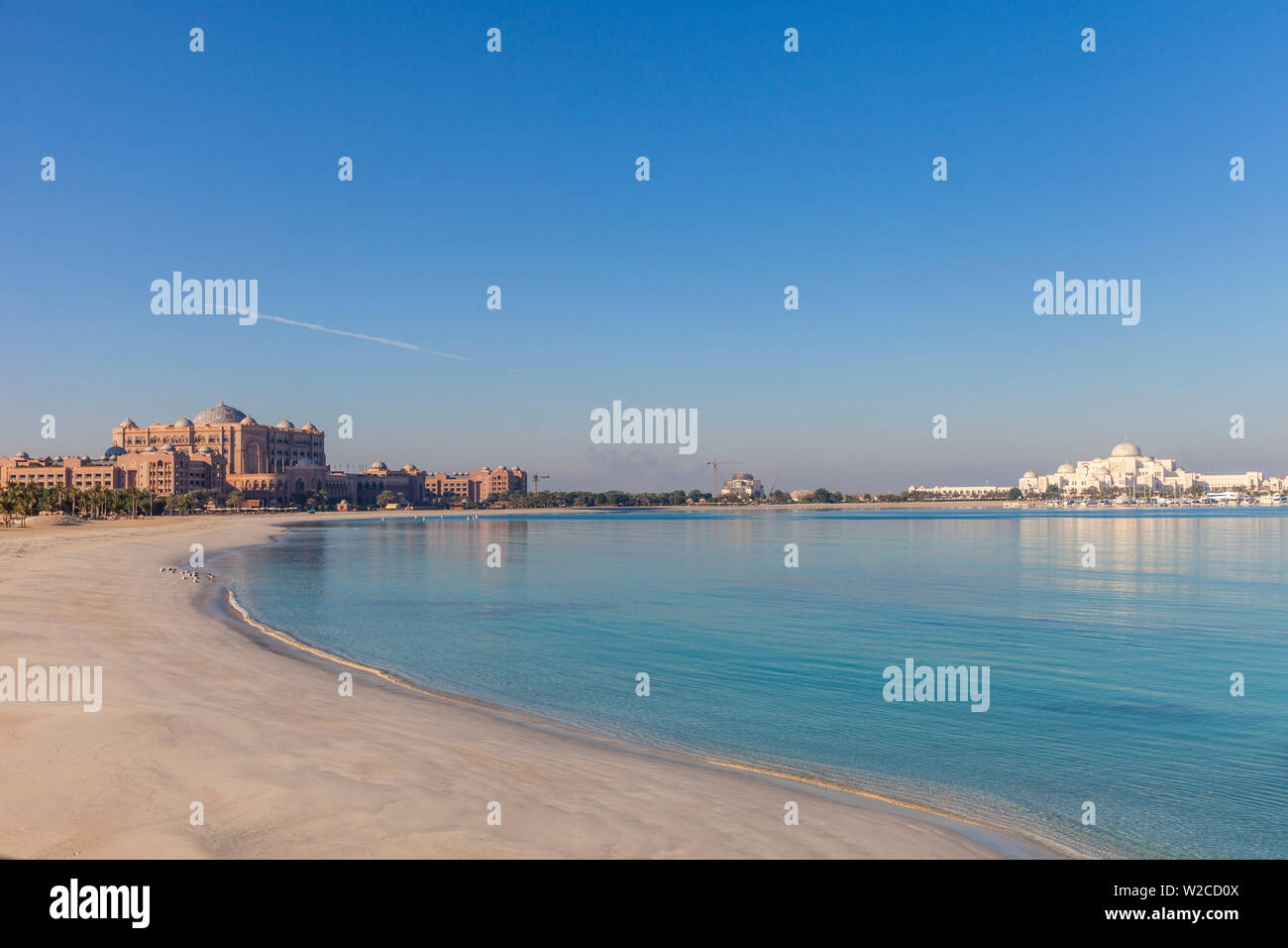 Die Vereinigten Arabischen Emirate, Abu Dhabi, Emirates Palace Hotel und dem Präsidentenpalast Stockfoto