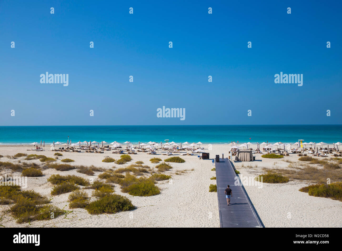 Die Vereinigten Arabischen Emirate, Abu Dhabi, Vereinigte Arabische Emirate, Abu Dhabi, Saadiyat Insel Saadiyat Beach Stockfoto