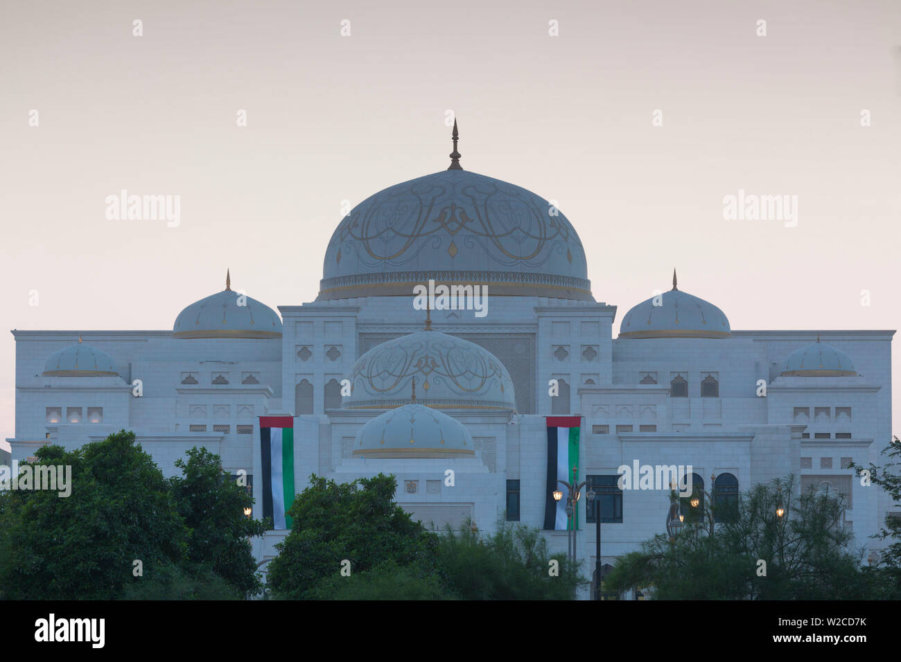 Vae, Abu Dhabi, Emirates Presidential Palace Stockfoto