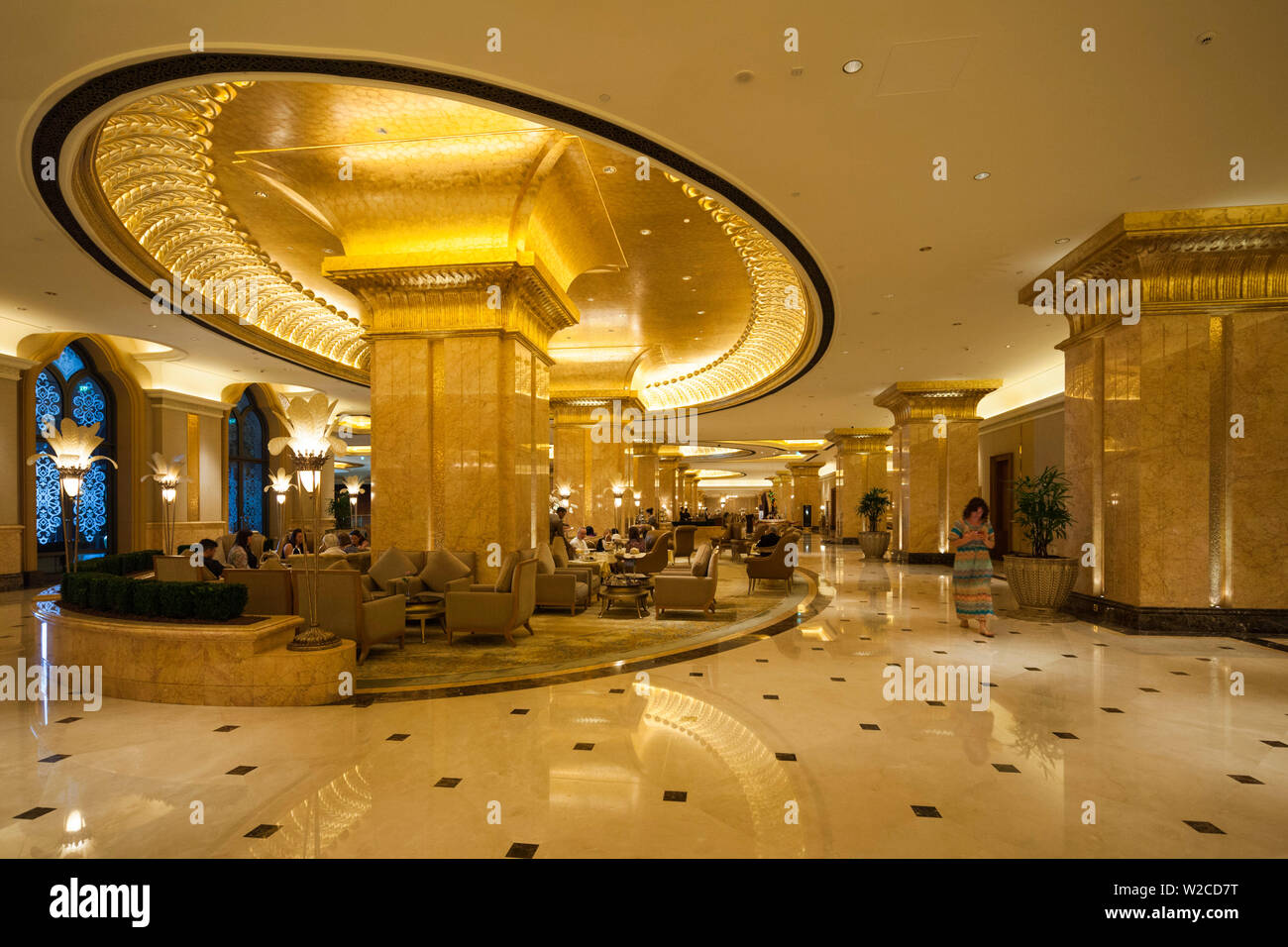 Interior Emirates Palace Abu Dhabi Stockfotos Interior