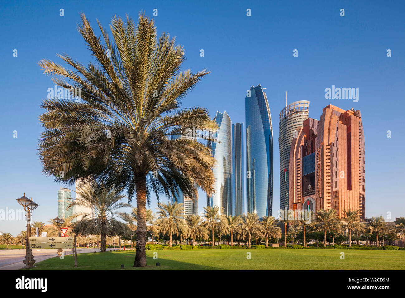 Vae, Abu Dhabi, Etihad Towers Stockfoto