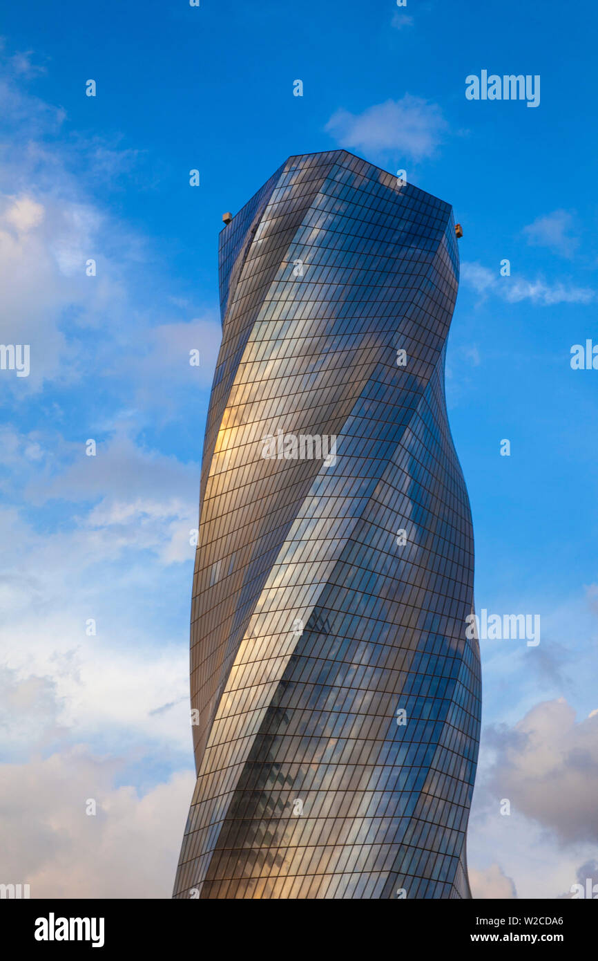 Bahrain, Manama, Bahrain Bay, United Turm namens auch die Verdrehung Turm Stockfoto