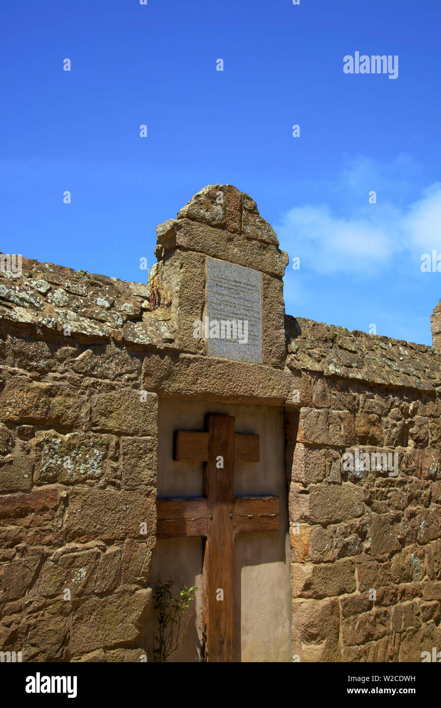 War Memorial zu Bernard Scheidhauer der Freien französischen Luftwaffe, Jersey, Channel Islands Stockfoto