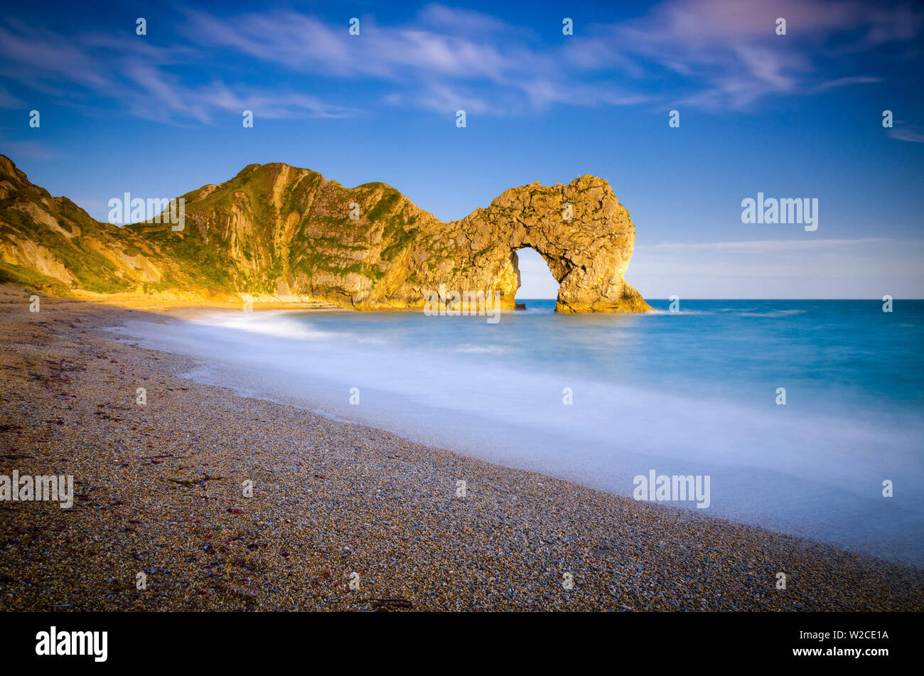 UK, Dorset, Jurassic Coast, Durdle Door rock arch Stockfoto