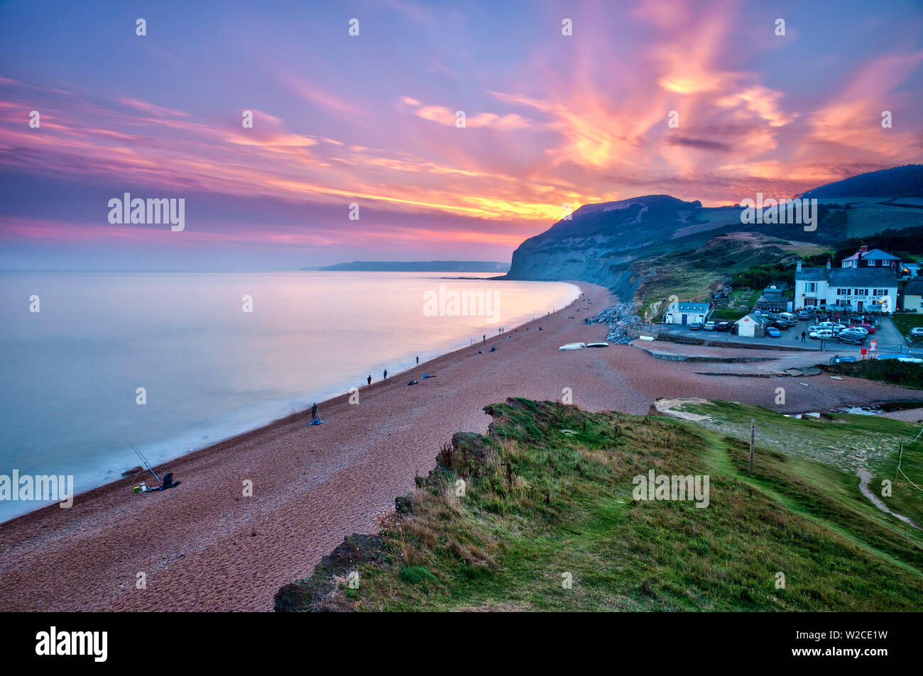 Großbritannien, England, Dorset, Jurassic Coast, Seatown BeachUK, England, Dorset, Jurassic Coast, Seatown Strand Stockfoto