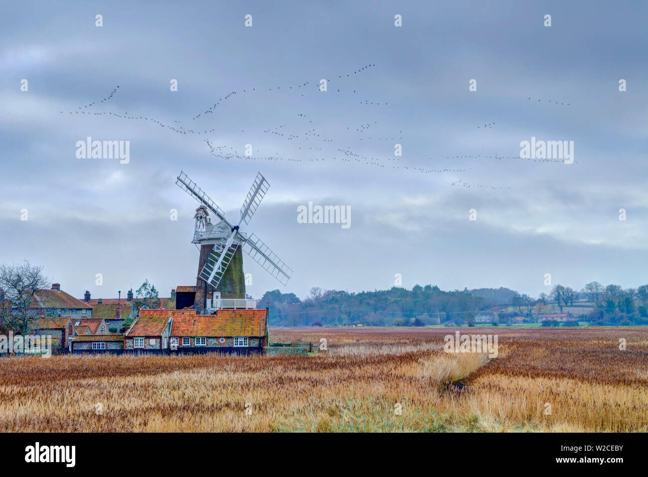 Großbritannien, England, Norfolk, North Norfolk, Cley next das Meer, Cley Windmill Stockfoto
