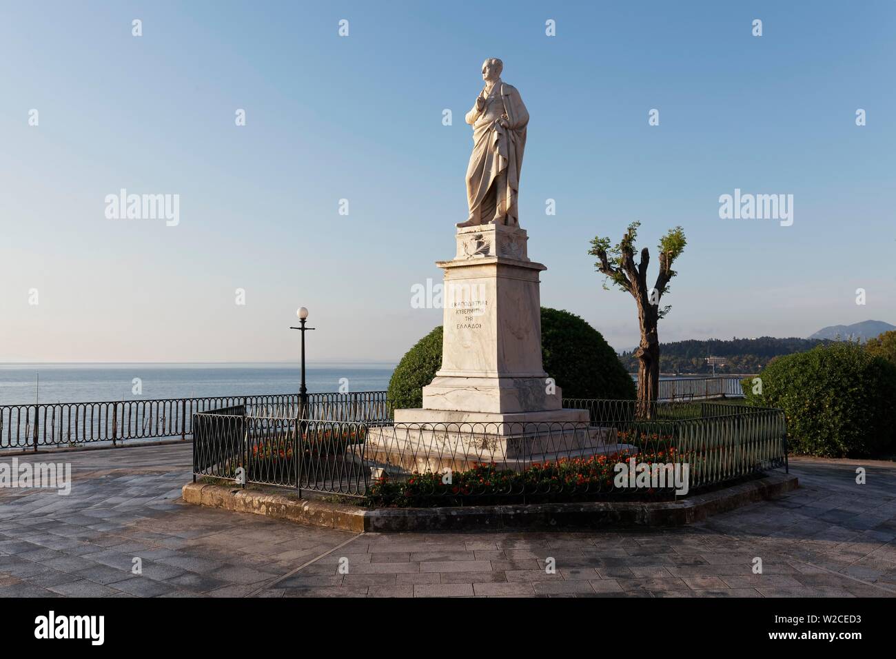 Statue von Ioannis Kapodistrias Antonios zählen, Erster Präsident von Griechenland, Korfu Stadt, Insel Korfu, Ionische Inseln, Griechenland Stockfoto