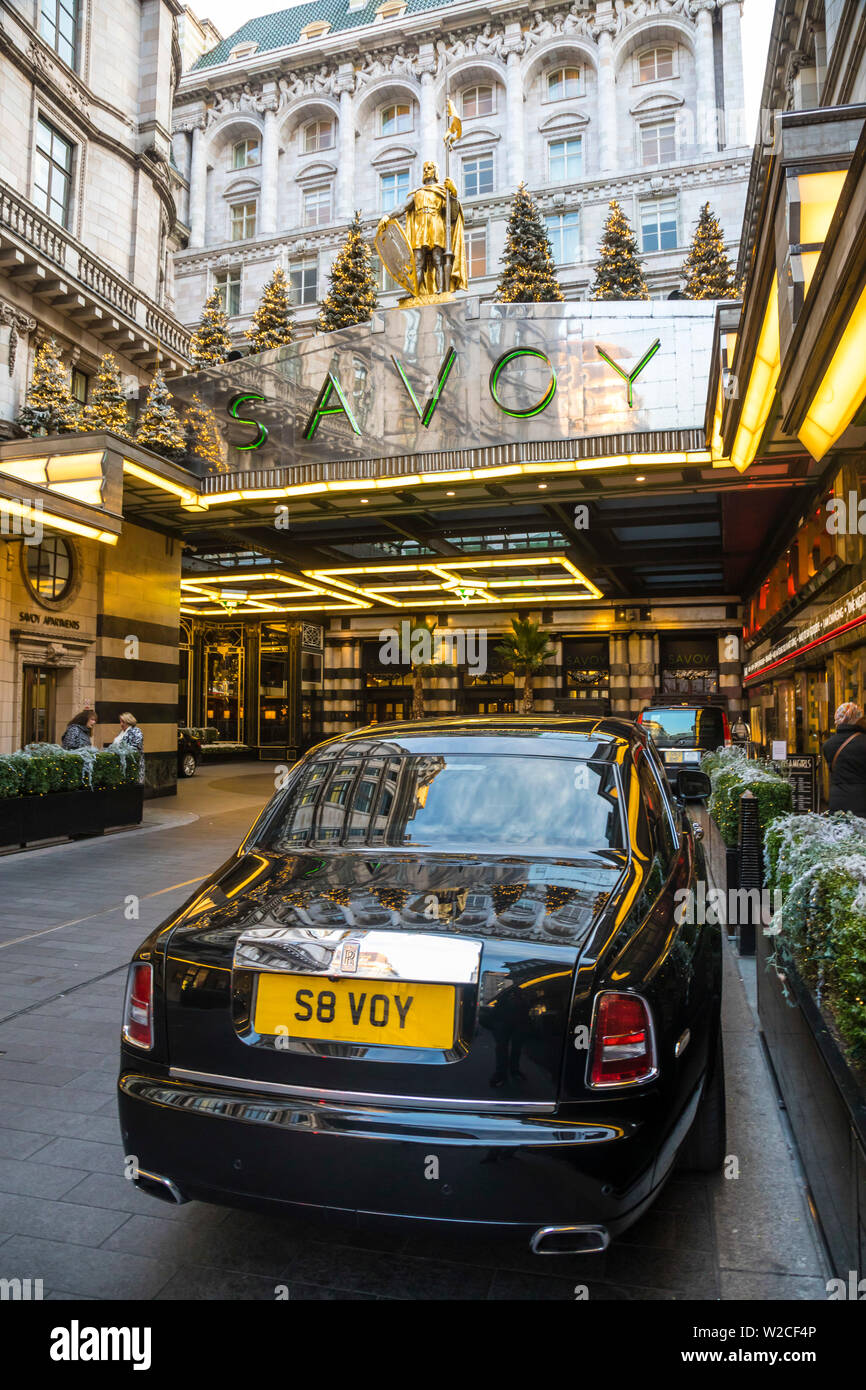 Savoy Hotel, Ständer, London, England Stockfoto