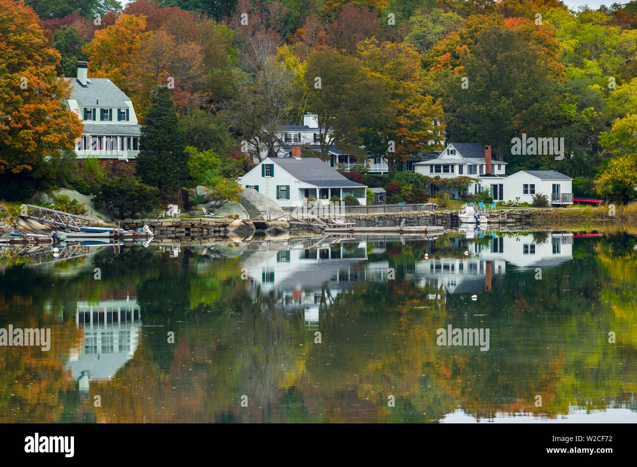 USA, Massachusetts, Gloucester, Annisquam, Hummer Cove, Herbst Stockfoto