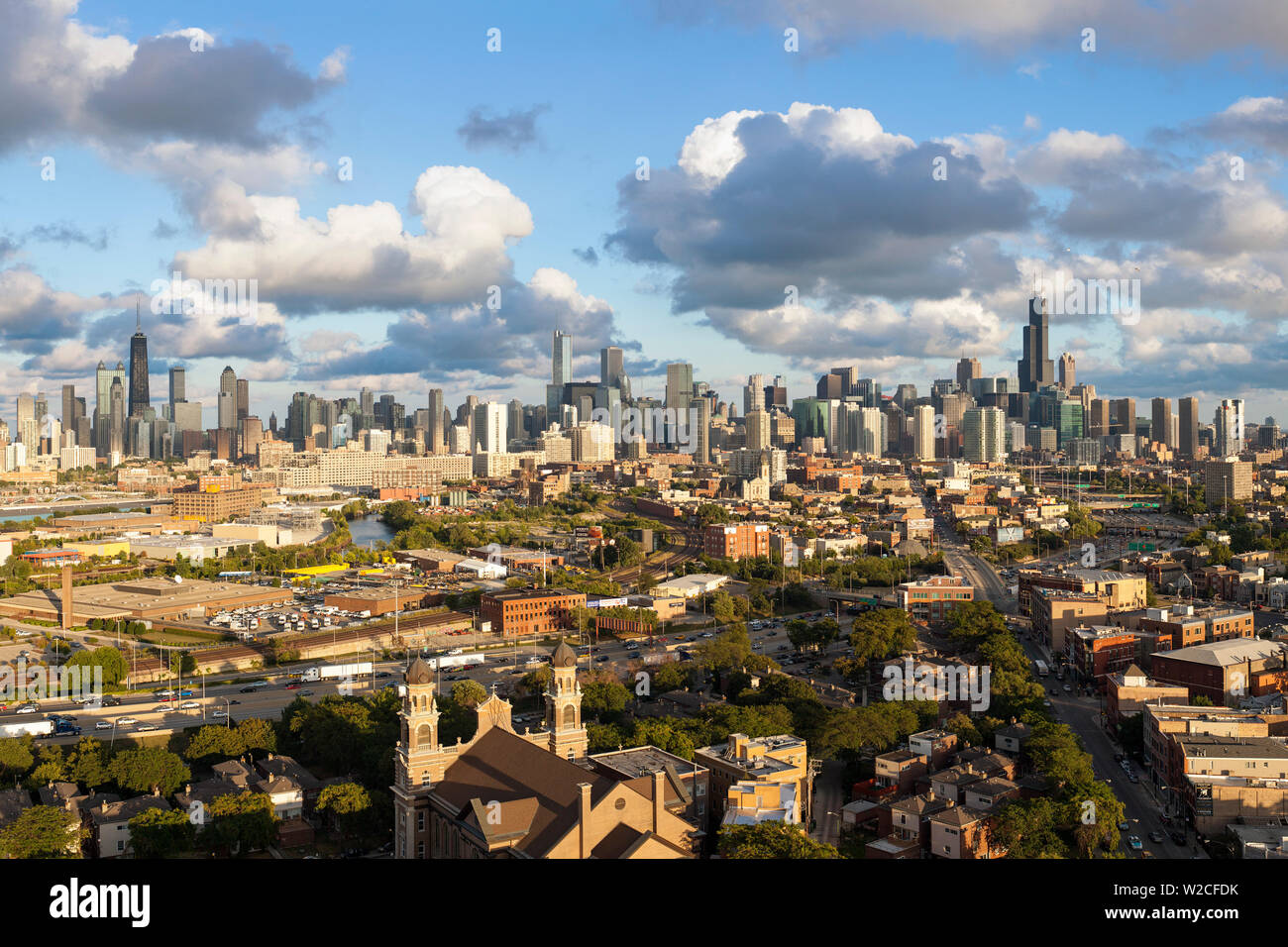 USA, Illinois, Chicago, die Skyline der Stadt Stockfoto